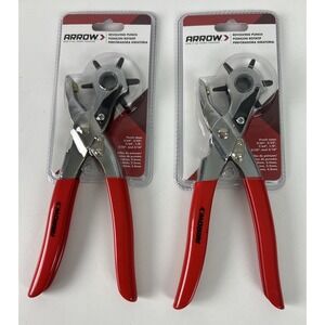 ARROW Revolving Punch Pack of 2 GRHP Cuts 6 Size Holes Non Slip Rubber Grips D27